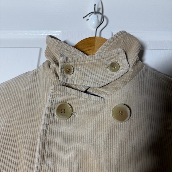 Uniqlo Ines de la Fressange Corduroy Double Breasted Pea Coat Jacket Medium - Picture 6 of 16